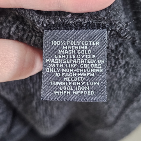 John Bartlett Polyester Fleece Heather Black Full Zip Vest Size Large - Picture 5 of 12